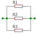 Parallel connection of resistors