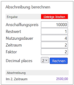 degressive Abschreibung