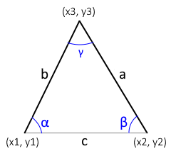 vertices of a triangle